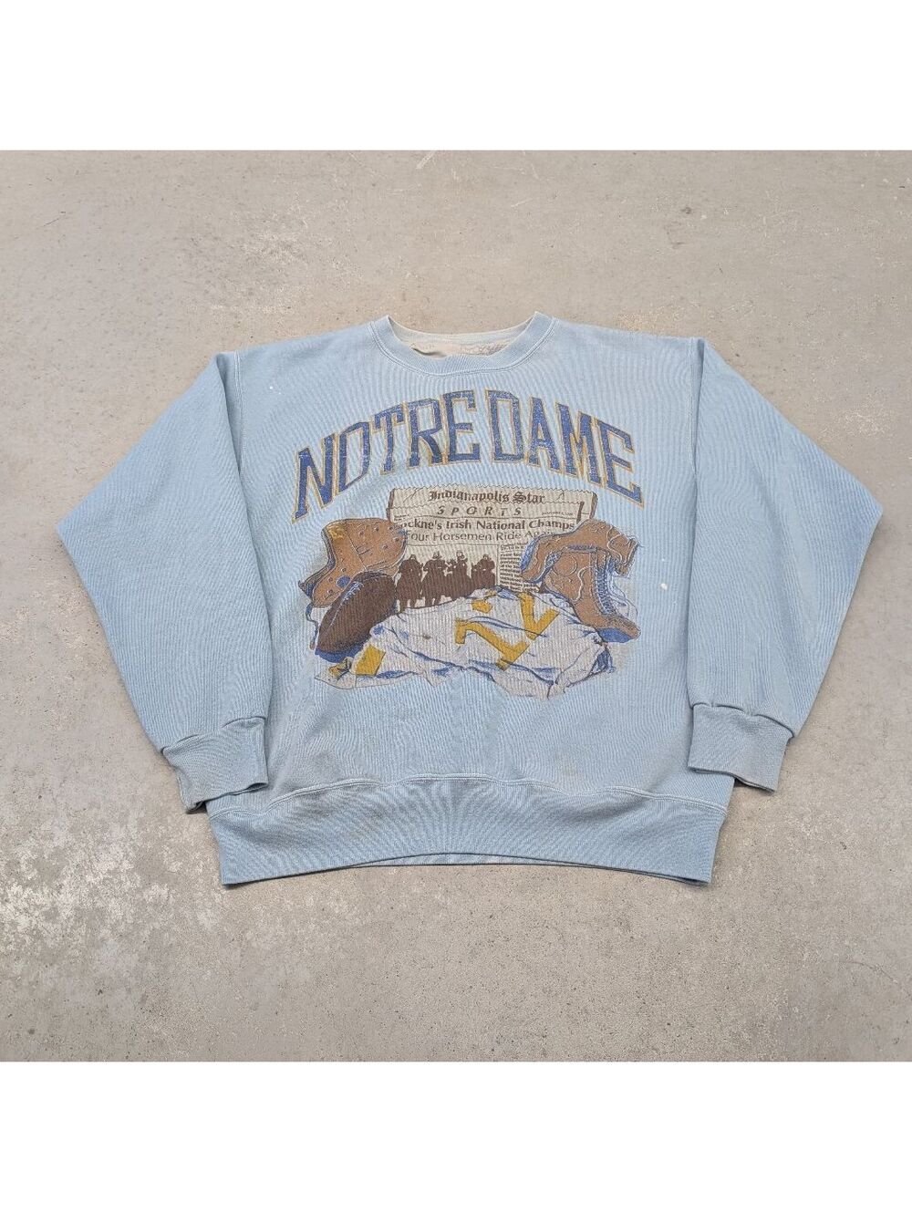 Rare Vintage Notre Dame University Football Classic Sweater